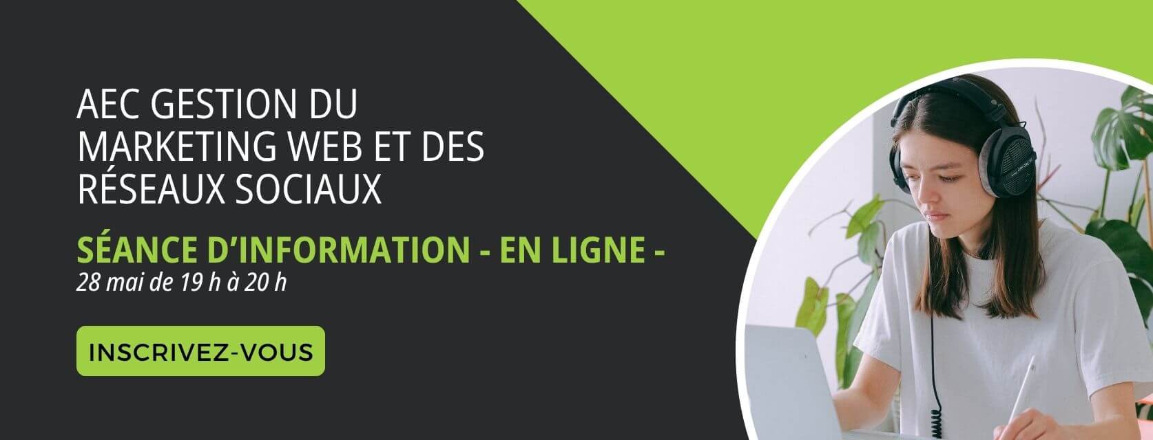 Séance d'information en ligne - Programme Gestion du marketing Web et des réseaux sociaux - 28 mai 2026
